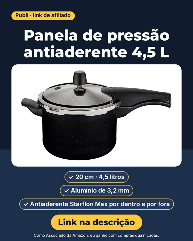 Panela de Pressão Tramontina Vancouver 20 cm 4,5 L